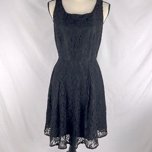 Lauren Conrad Black Lace Fit & Flare Dress 6